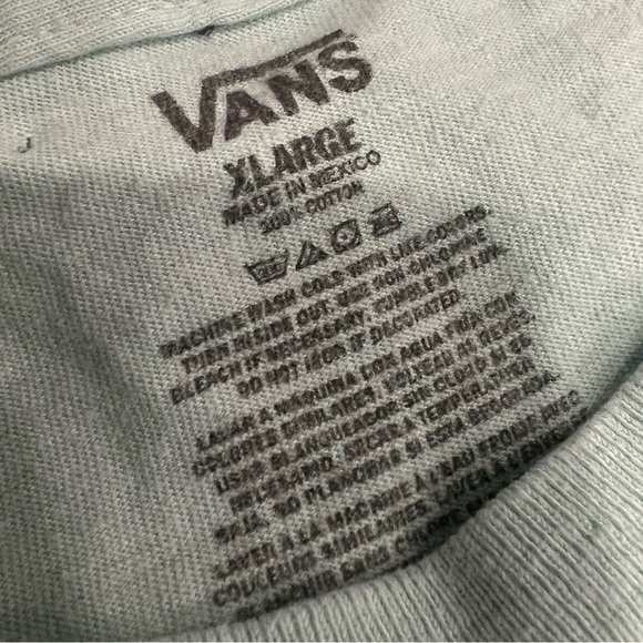 Vans T-Shirt Boys Short Sleeve Mint Green Skateboarding Casual Lightweight - Picture 6 of 9